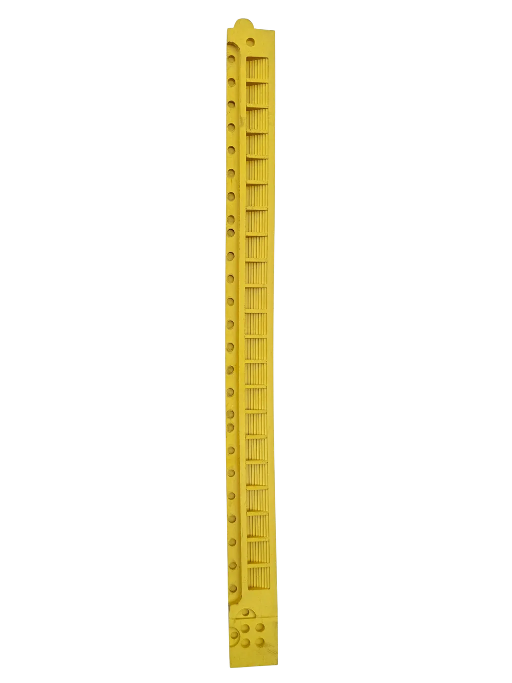 M-Lock female safety ramp in high-visibility yellow ribbed rubber