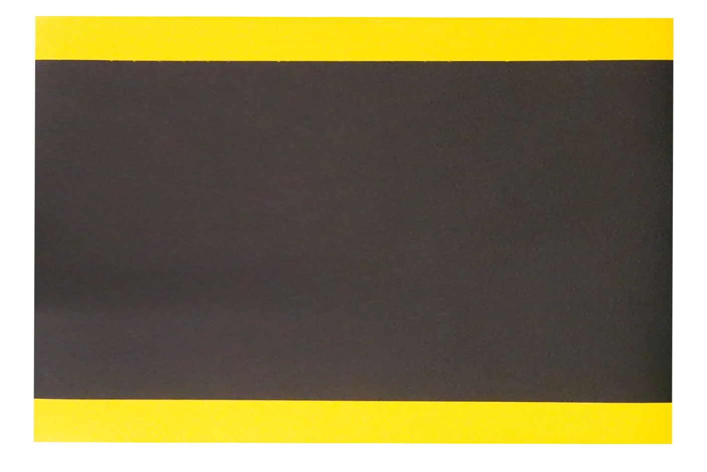 Maximum Matting M1 Series anti-fatigue mat in black with yellow safety edge, full mat view