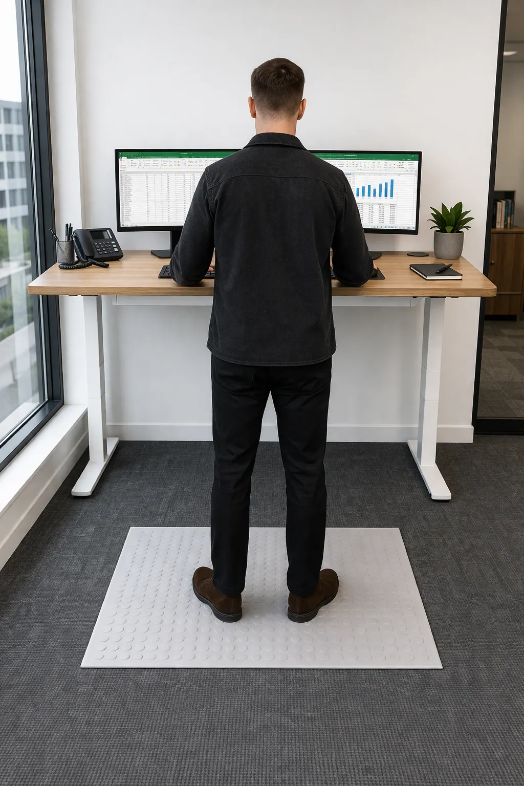 M1 mat in a sit-stand office environment