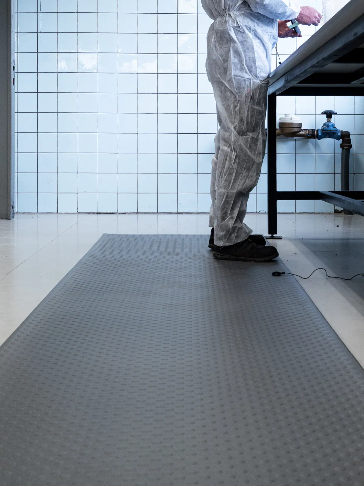M4 ESD floor mat in a controlled production area