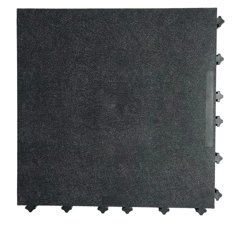 Top view of M5 anti-fatigue workstation modules interlocking around equipment.
